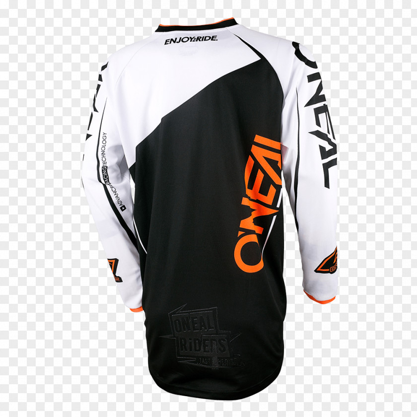 Motocross Race Promotion Sports Fan Jersey White Black Sleeve PNG