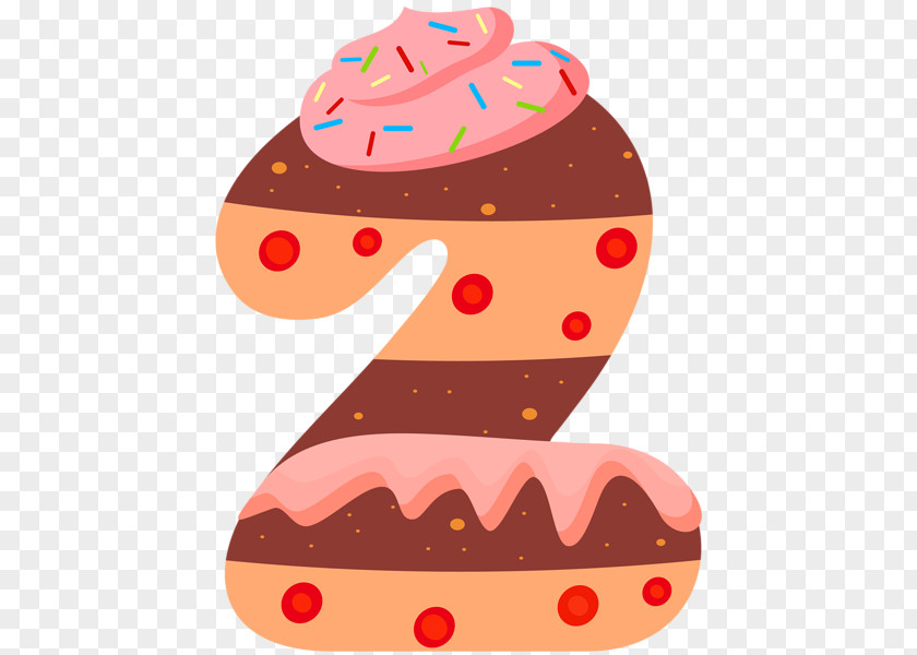 Number 2 Frosting & Icing Clip Art PNG