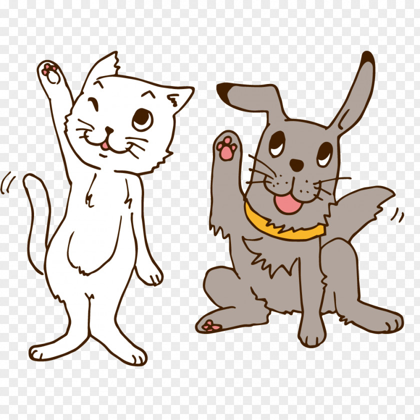 Cartoon Cat Vector Whiskers Dog Clip Art PNG