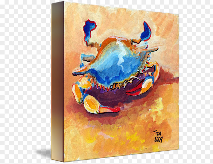 Crab Modern Art Watercolor Painting PNG