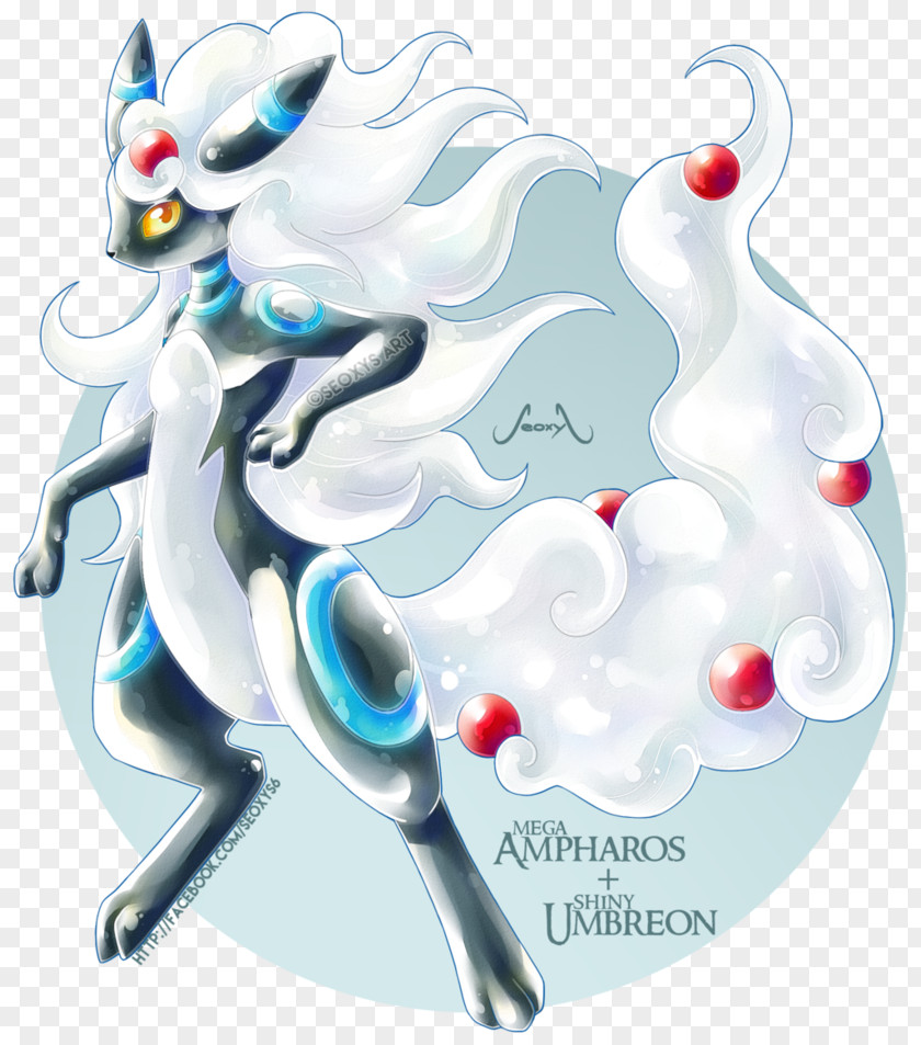 Dark Blue Watercolor Pokémon X And Y Ampharos Eevee Umbreon PNG