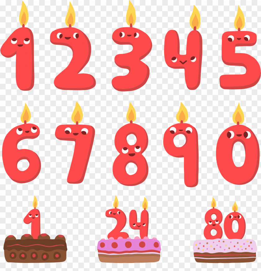 Fancy Numbers Birthday Cake Clip Art Cartoon Vector Graphics PNG