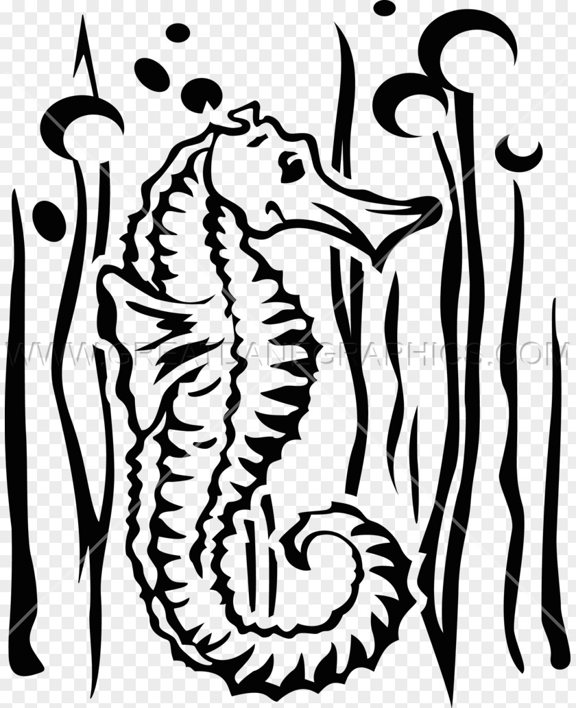 Sea Bubble Seahorse Printed T-shirt Pipefishes And Allies Clip Art PNG
