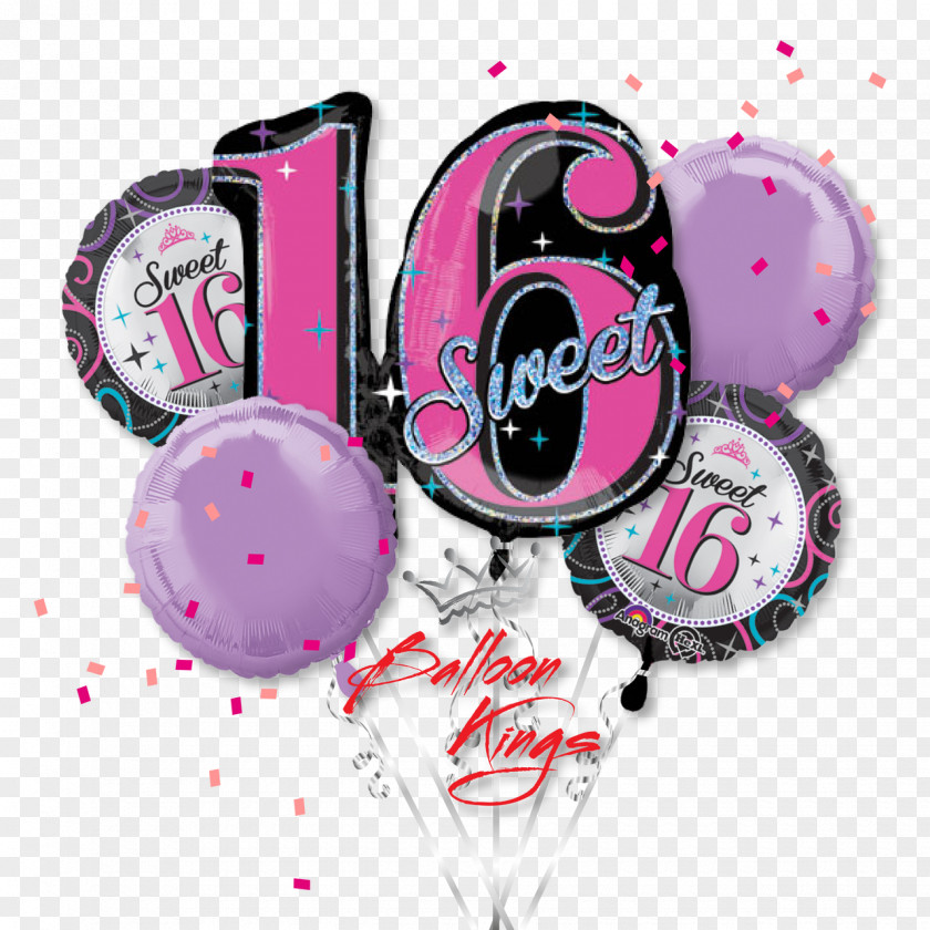 Sweet Balloons Balloon Birthday Cake Sixteen Flower Bouquet Party PNG