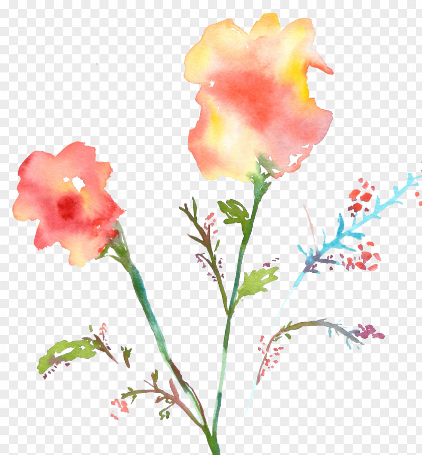 Watercolor Leaves Painting Watercolour Flowers Art PNG