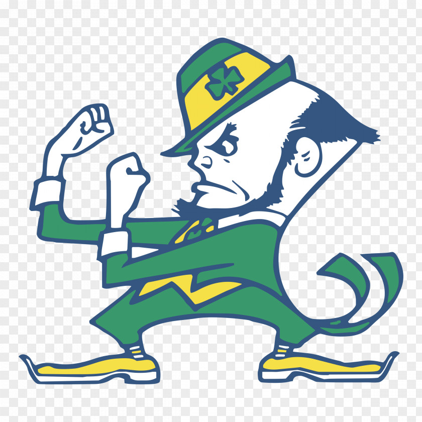 Irish Notre Dame Fighting Football Stadium Leprechaun Mascot Sun Bowl PNG
