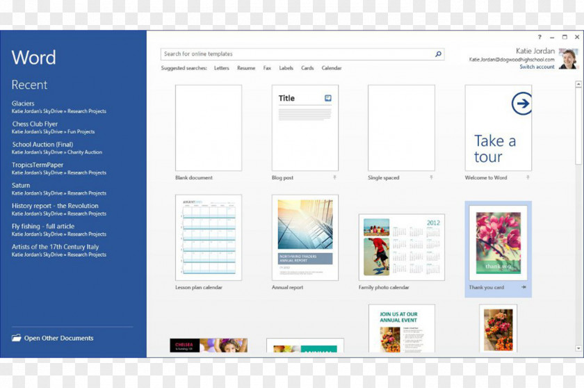 Microsoft Office 2013 Template Word PNG
