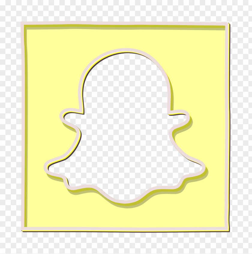 Yellow Social Media Icon Network Snap Chat PNG