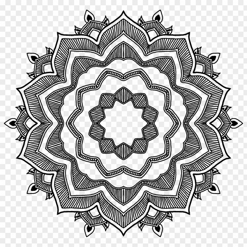 Mandalas Mandala Black And White Desktop Wallpaper PNG