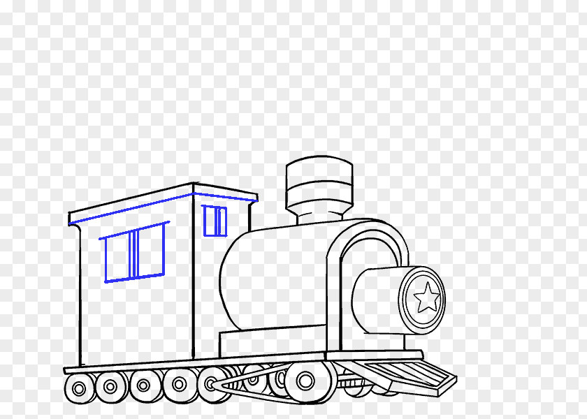 Train Thomas Drawing Rail Transport Steam Locomotive PNG