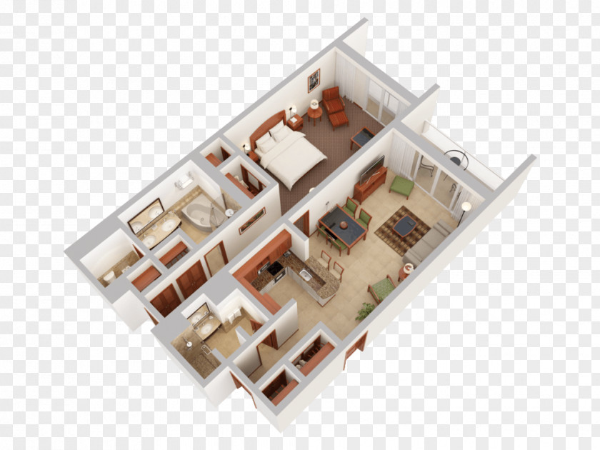 3d Home 3D Floor Plan Caribe Hilton Hotel PNG