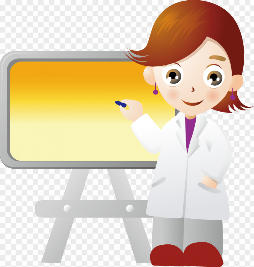 Cartoon Teacher Class Teaching Picture Student PNG