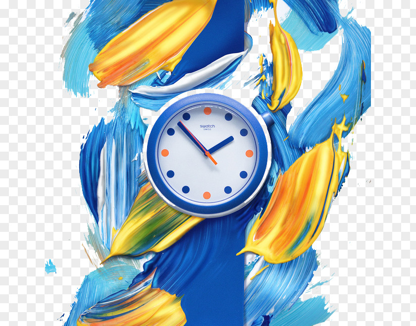 Paint Clock Swatch Painting Art Illustration PNG