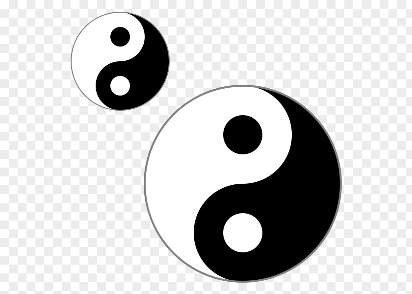 Symbol Yin And Yang Black White Taijitu Drawing PNG
