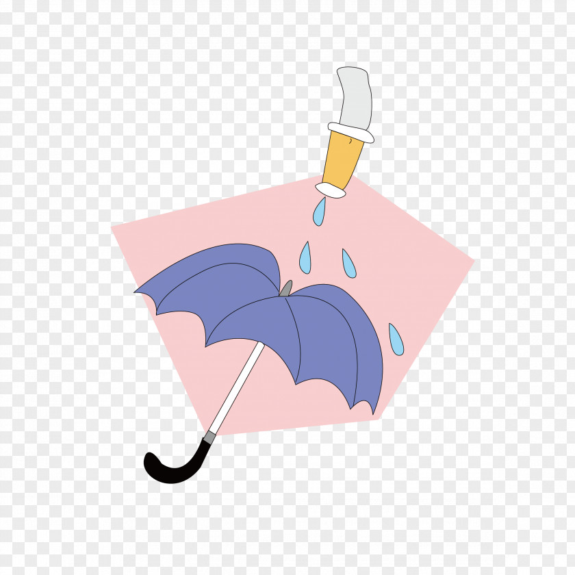 Vector Umbrella Rain Illustration PNG
