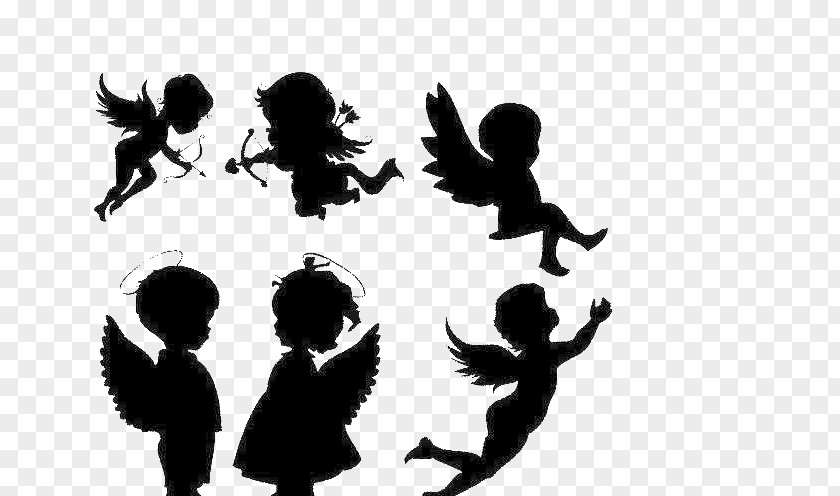 Angel Silhouette PNG silhouette clipart PNG