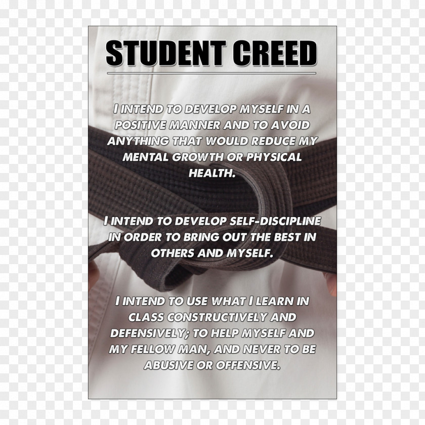 Student Posters Advertising Poster Kenpō Creed PNG