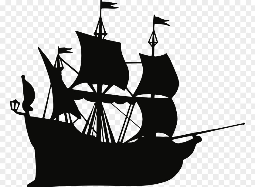 Ship Sailing Silhouette Piracy Clip Art PNG