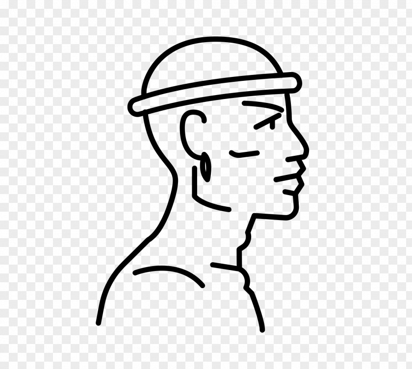 Eyebrow Neck Face Line Art White Facial Expression Head PNG