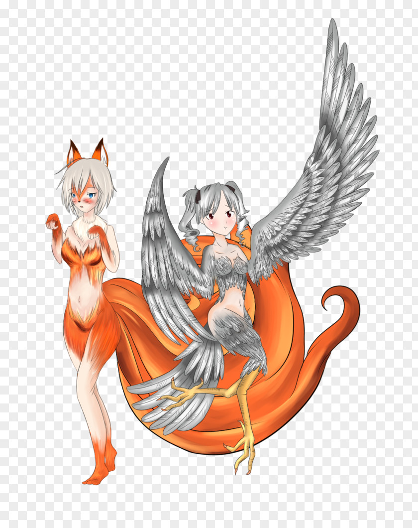 Harpy Kitsune Furry Fandom Legendary Creature Art PNG