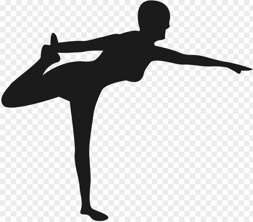Silhouette Figures Exercise Yoga Woman Clip Art PNG