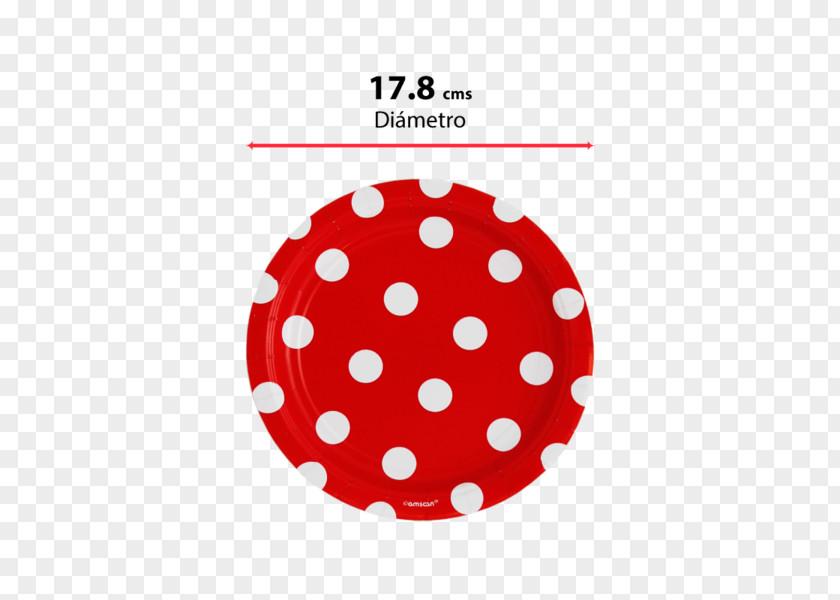 Plato Circle Red Point Plate Polka Dot PNG
