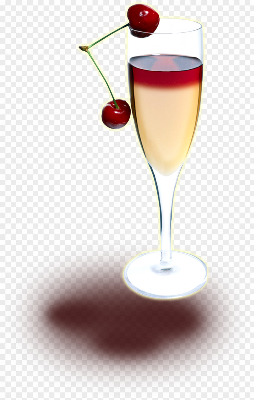 Cherry Juice Wine Cocktail Garnish PNG