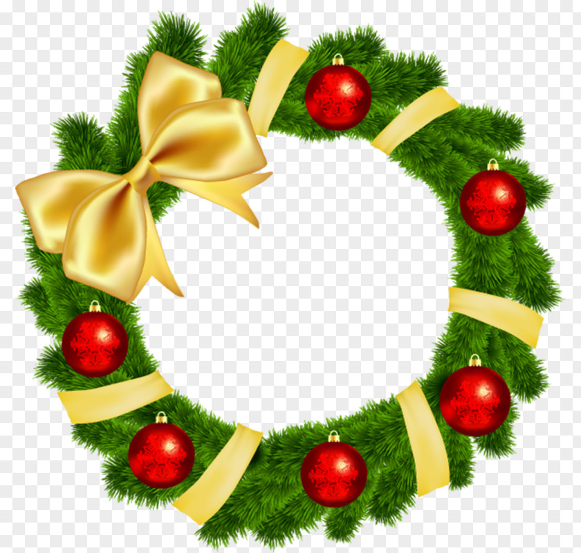 Christmas Wreath Ornament Garland Clip Art PNG