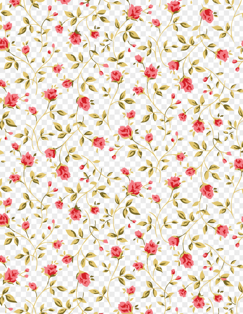 Rose Pattern Flower Floral Design Paper PNG