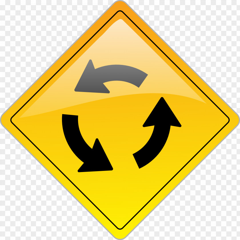 Traffic Light Sign Circle Warning Roundabout PNG