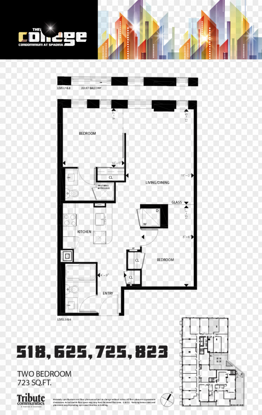 Apartment Floor Plan The College Condominium At Spadina Avenue Street PNG