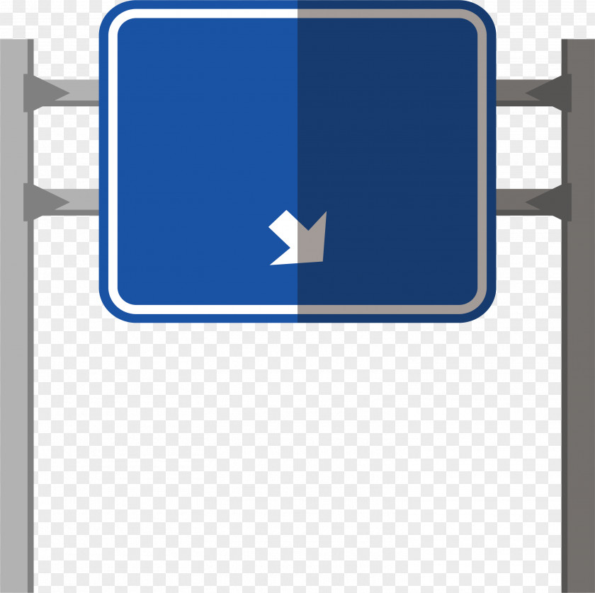 Blue Quadrilateral Billboard Poster Icon PNG