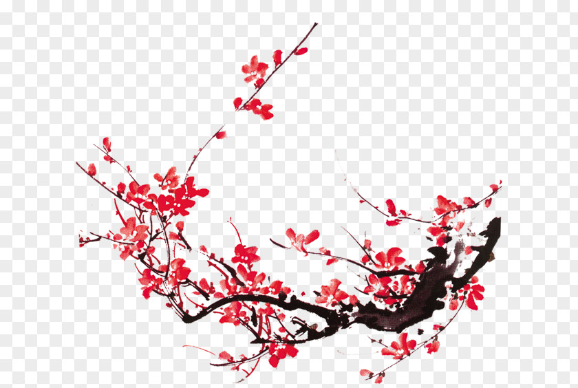 China Plum Blossom Ppt PNG