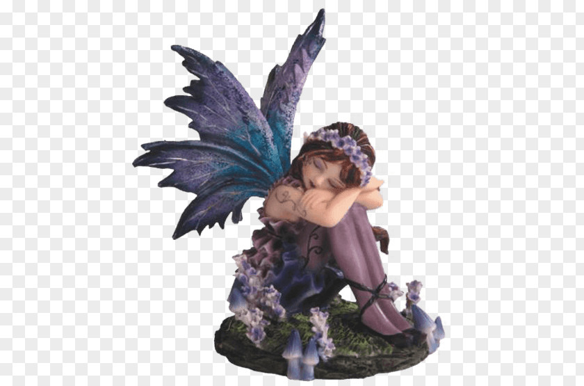 Fairy The With Turquoise Hair Figurine Statue Pixie PNG