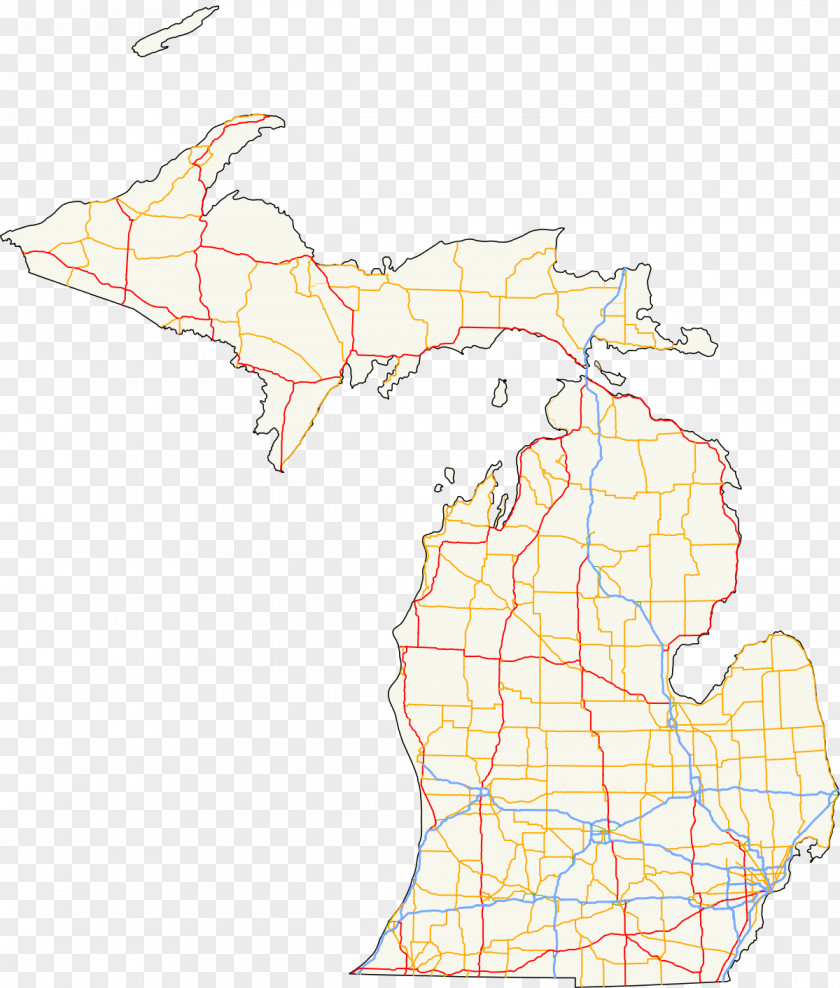 Road Michigan State Trunkline Highway System U.S. Route 23 In US Interstate PNG