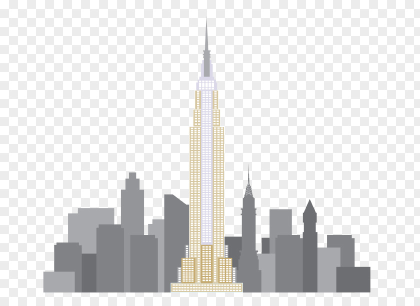 Buildings Empire State Building Chrysler Flatiron Skyline PNG