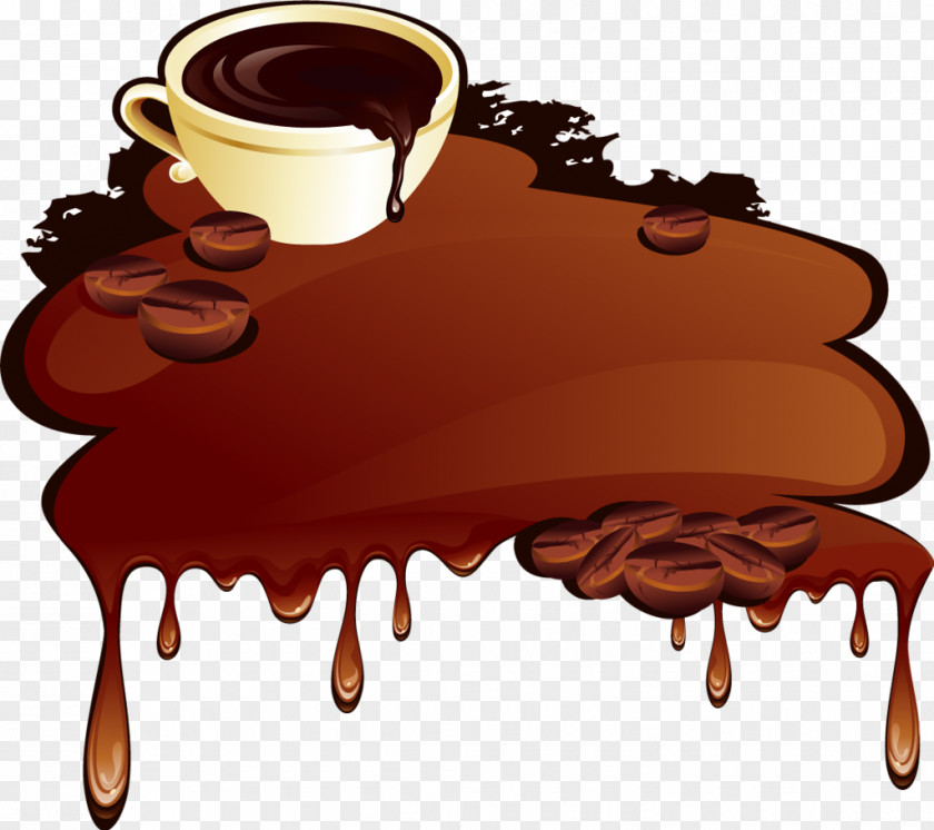 Chocolate Splash Coffee Bean Food PNG