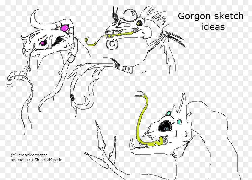 Creative Ideas Line Art Reptile Sketch PNG