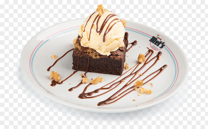 Ice Cream Sundae Chocolate Brownie Dame Blanche Dessert PNG