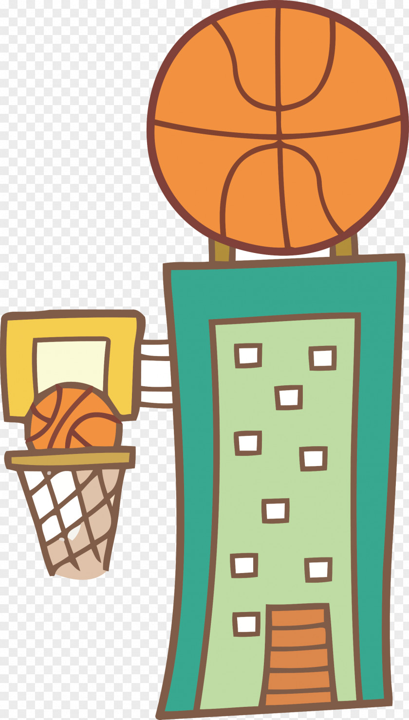 Vector Illustration Basketball Hall Clip Art PNG