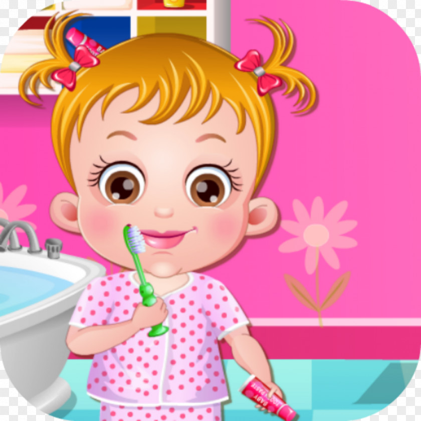 Baby Teeth Hazel Brushing Time Cinderella Story Hair Day Care Games PNG
