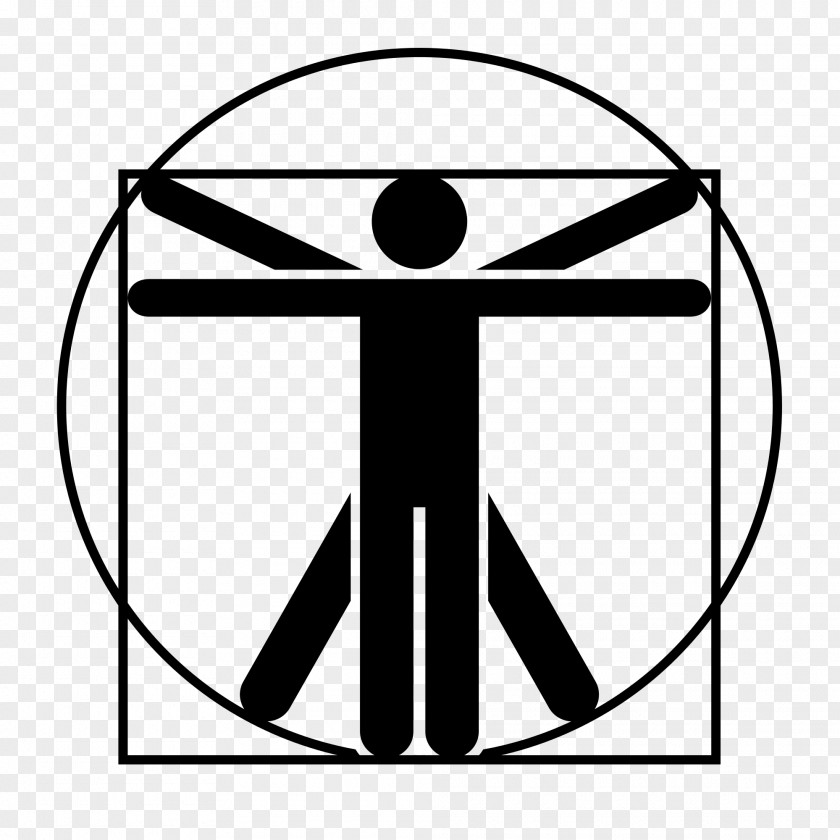 Man Icon Vitruvian Renaissance Clip Art PNG