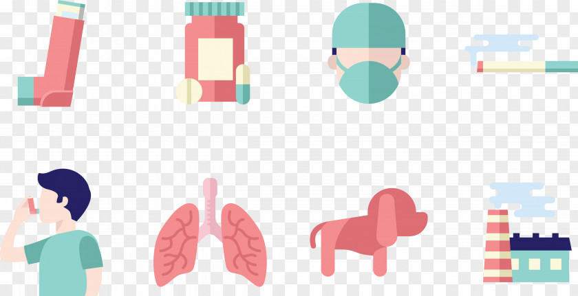 Hygiene Medicine Allergy Inhalation Bronchus Disease Asthma Icon PNG