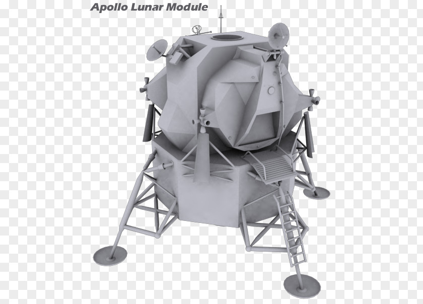 Low Poly Texture Apollo Program 13 11 Lunar Module Moon Landing PNG