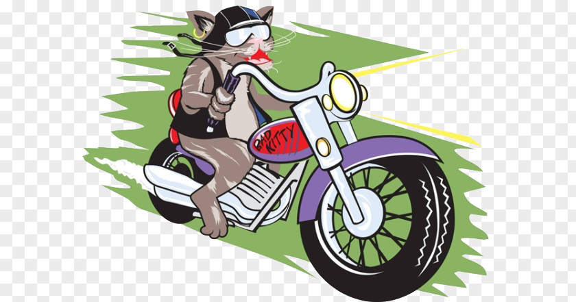 Motorcycle Cat Nose Illustration PNG
