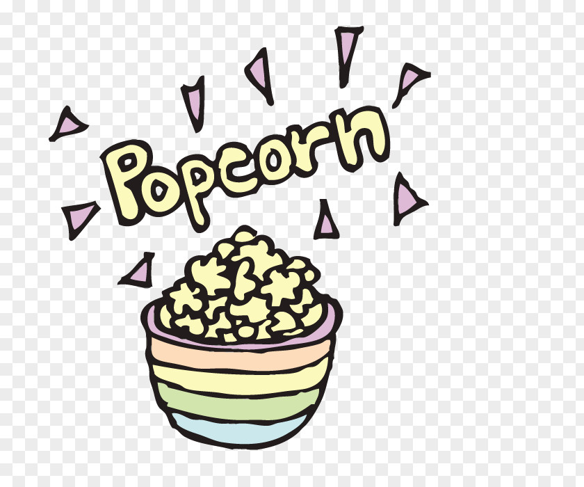 Vector Food Popcorn Wedding Invitation Sleepover Party Clip Art PNG