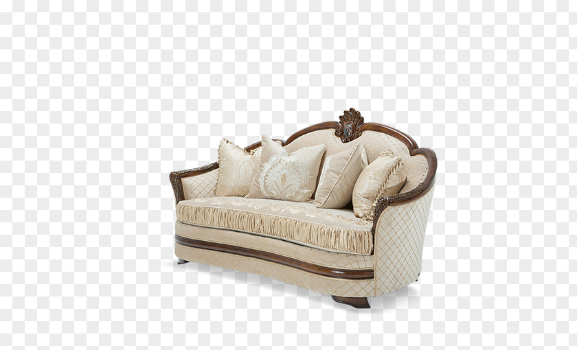 Wood Sofa Cognac Loveseat Couch Brandy Furniture PNG