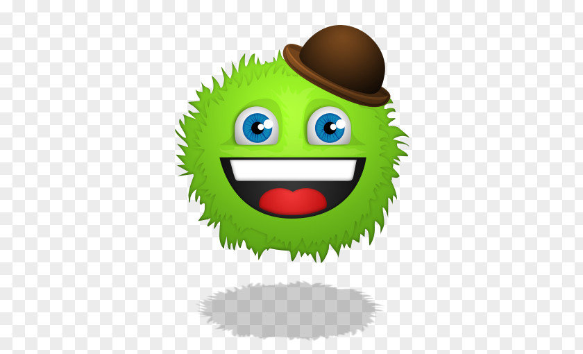 Green Smiley Glitch Monster Clip Art PNG