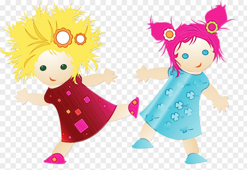 Happy Child Art Cartoon Doll PNG