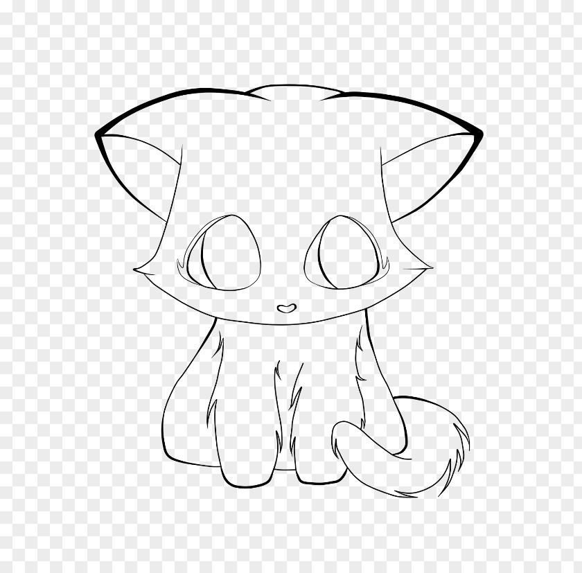 Kitten Vector Line Art Cat Drawing Puppy PNG